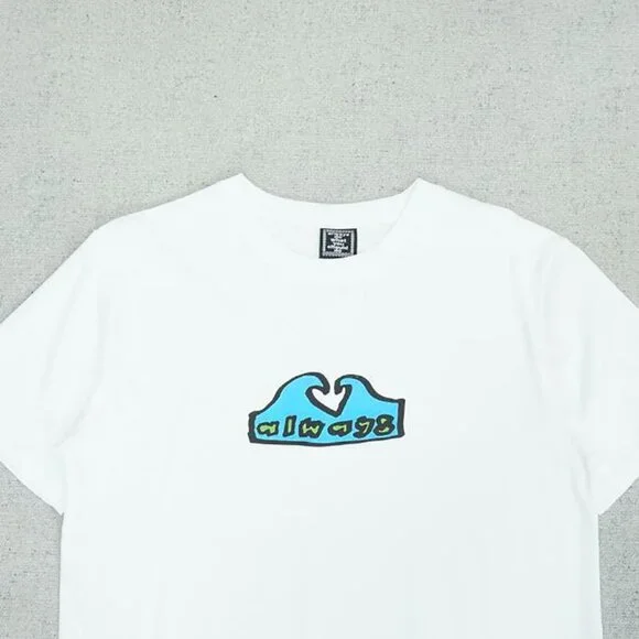 Always Brand White Simple Graphic Short Sleeve T Shirt